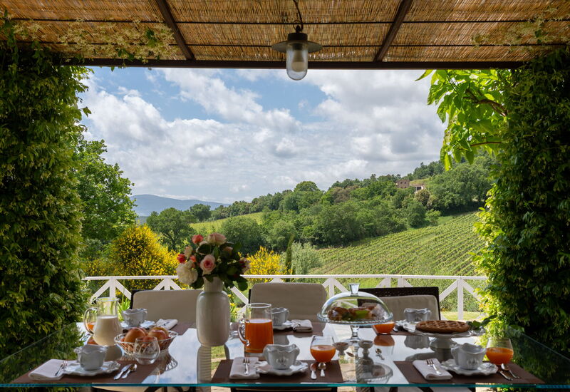 Villa La Cerbaina: Ansichten, Außen, Draussen, Essen