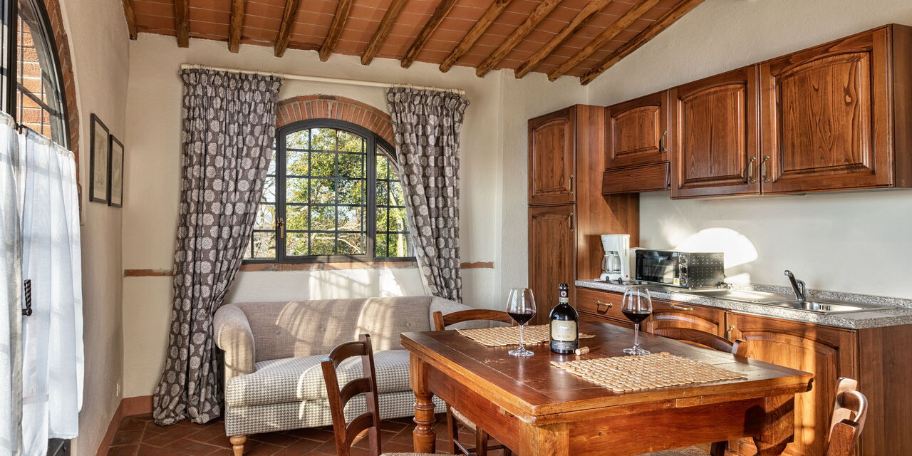 Agriturismo la Papessa - Unterkunft:&nbsp;Melograno Ap.1: agriturismo-la-papessa-chianti-san-donato-farmhouse-melograno-living-room