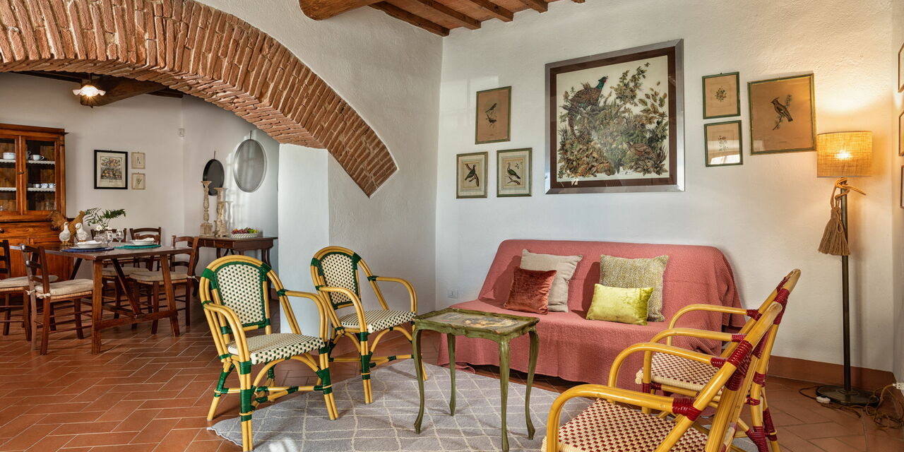 Agriturismo la Papessa - Unterkunft:&nbsp;Iride Ap. 3: agriturismo-la-papessa-chianti-san-donato-farmhouse-iride-living-room