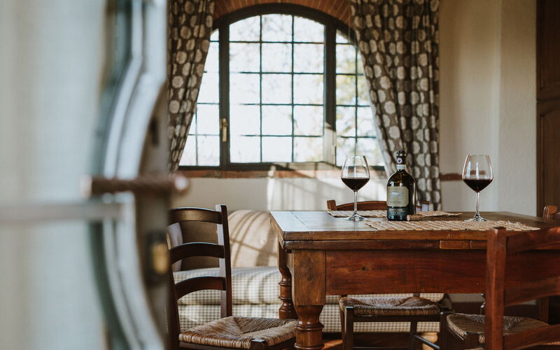 Agriturismo la Papessa - Unterkunft:&nbsp;Melograno Ap.1: agriturismo-la-papessa-chianti-san-donato-farmhouse-melograno-livingroom