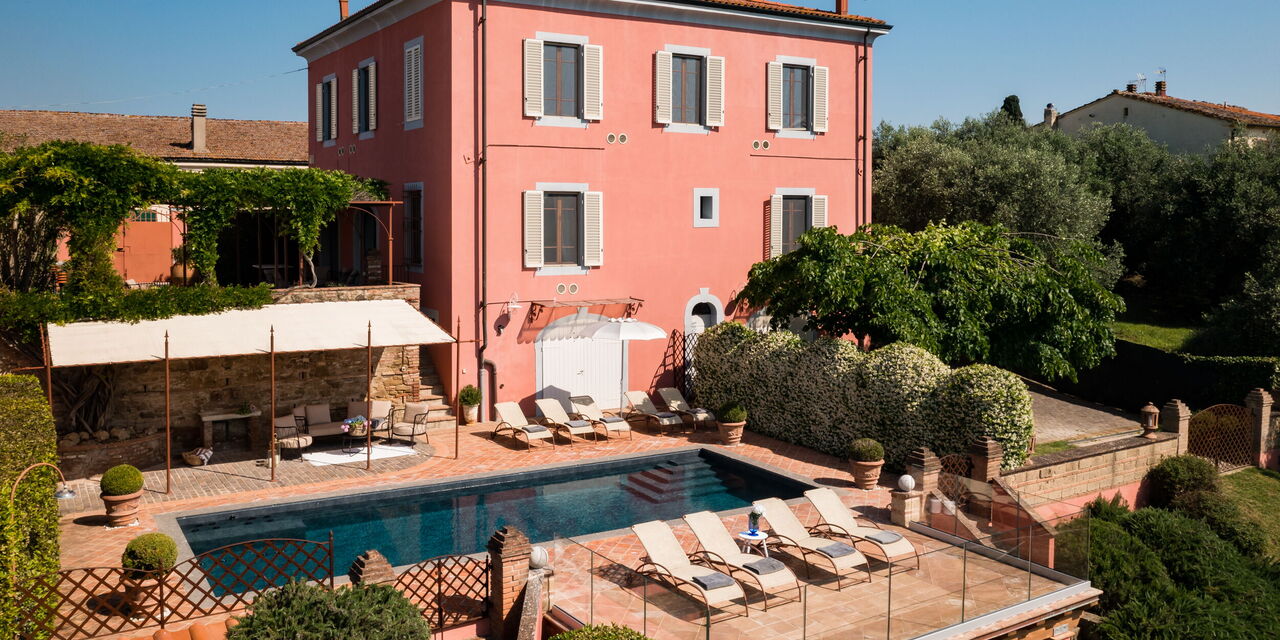 Villa Camelia: Balcony / Terrace / Patio, Building Exterior, Garden, Pool