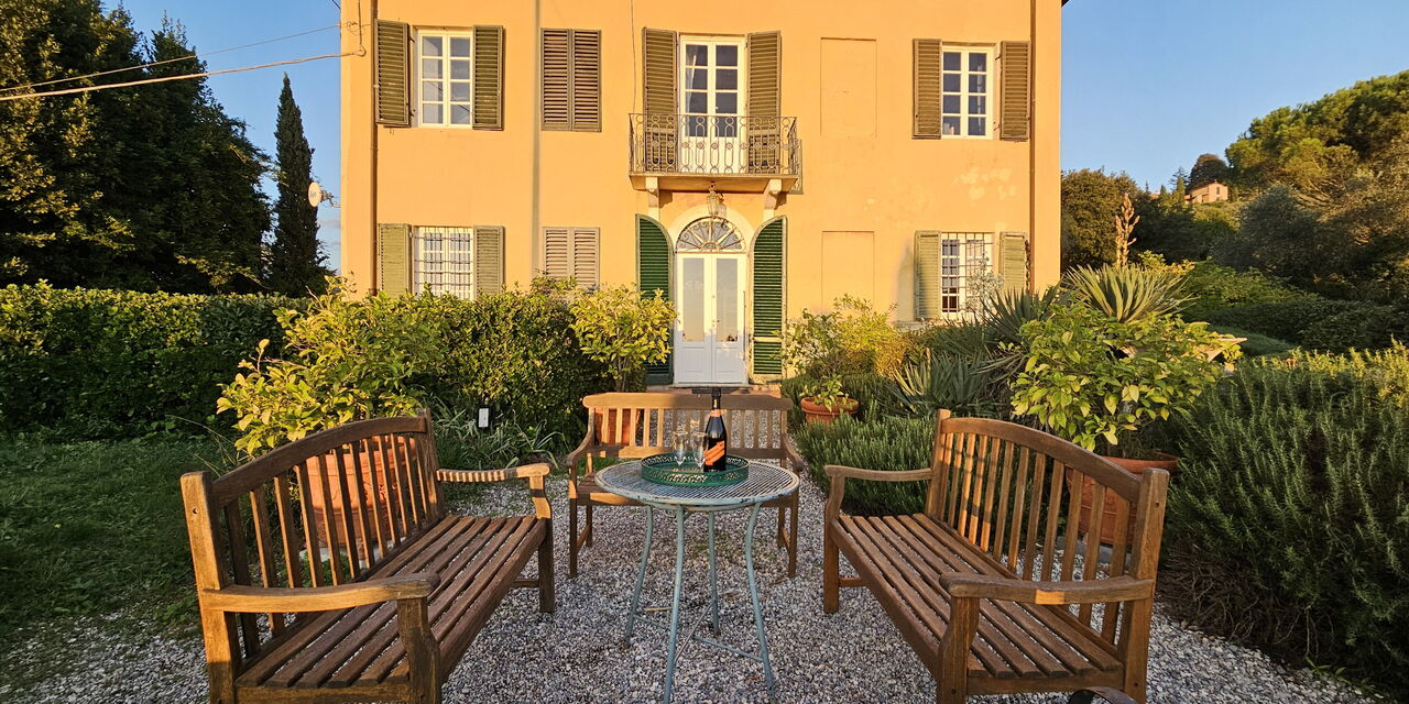 Villa Il Torrazzo, Vista Mare, Massarosa: Autumn, Balcony / Terrace / Patio, Building Exterior, Garden, Outdoor, Spring, Summer, Winter