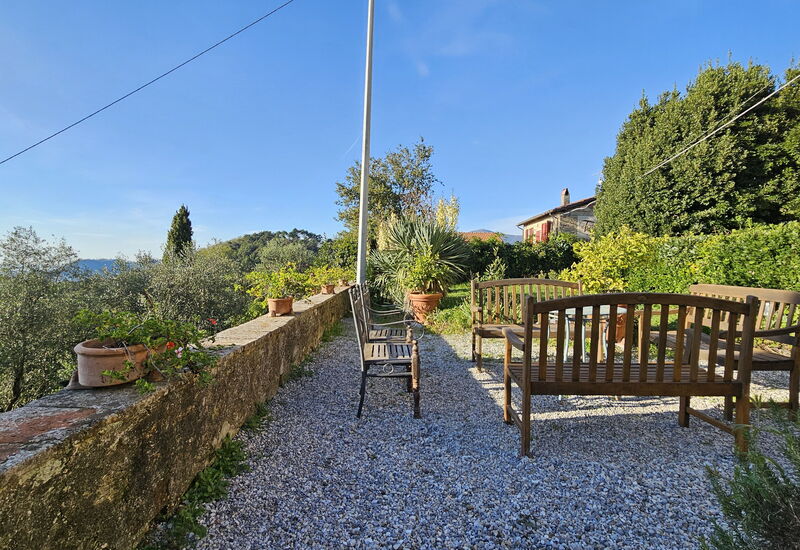 Villa Il Torrazzo, Vista Mare, Massarosa: Autumn, Balcony / Terrace / Patio, Building Exterior, Garden, Outdoor, Spring, Summer, Winter