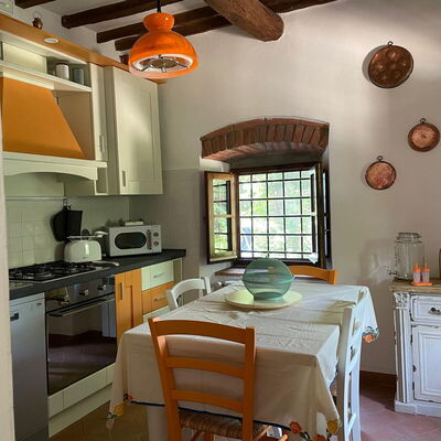 Borgo Antico, Pool, Barberino del Mugello - Accommodation:&nbsp;Noce: Autumn, Dining Room, Kitchen, Spring, Summer, Winter