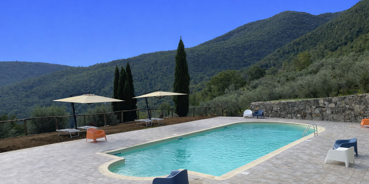 Borgo Antico, Pool, Barberino del Mugello: Autunno, Estate, Piscina, Primavera, Vista Panoramica