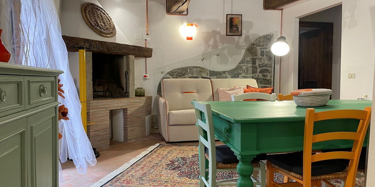 Borgo Antico, Pool, Barberino del Mugello - Accommodation:&nbsp;Noce: Autumn, Dining Room, Living Room, Spring, Summer, Winter