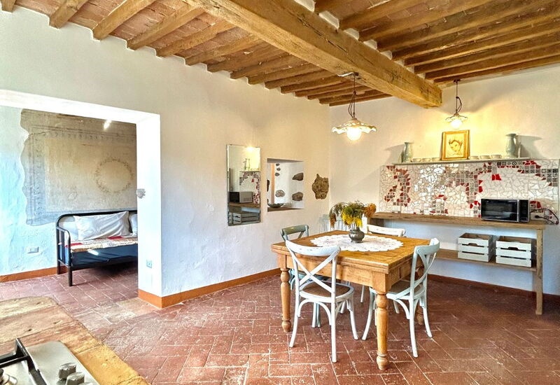 House in Sassa, Historic Tuscany Village, View: Frühling, Herbst, Küche, Sommer