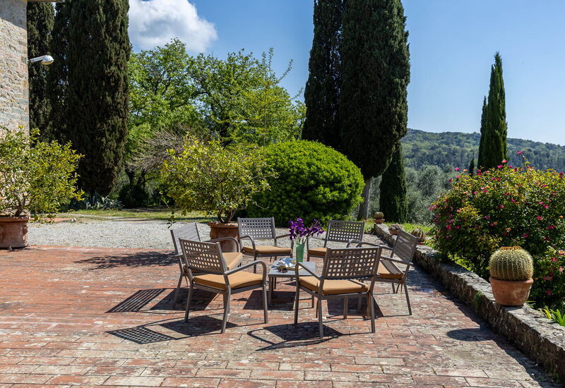 Il Leccio, Vinci, Private Pool and Tennis: Balkon / Terrasse / Patio, Frühling, Herbst, Sommer