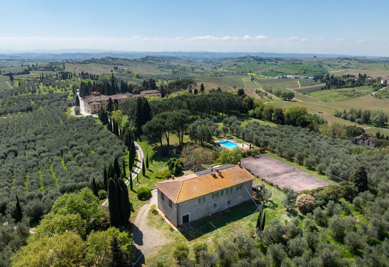 Il Leccio, Vinci, Private Pool and Tennis: Autumn, Building Exterior, Spring, Summer