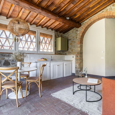Maison Badia a Passignano - Accommodation:&nbsp;Canina Nera: Autumn, Kitchen, Living Room, Spring, Summer