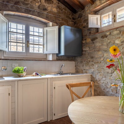 Maison Badia a Passignano - Accommodation:&nbsp;Pollera Nera: Autumn, Kitchen, Living Room, Spring, Summer