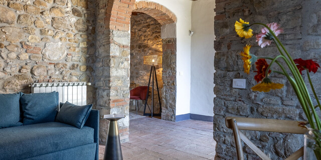 Maison Badia a Passignano - Accommodation:&nbsp;Pollera Nera: Autumn, Kitchen, Living Room, Spring, Summer