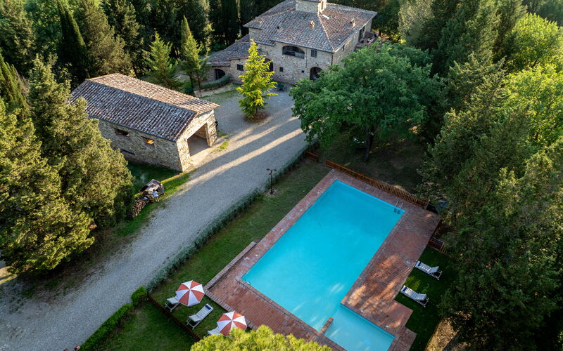 Maison Badia a Passignano: Autunno, Estate, Piscina, Primavera, Vista Panoramica