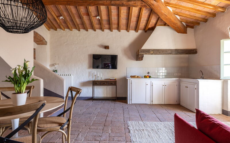 Maison Badia a Passignano - Unterkunft:&nbsp;Ciliegiolo: Frühling, Herbst, Sommer, Wohnzimmer