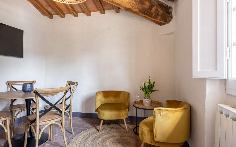Maison Badia a Passignano - Accommodation:&nbsp;Aleatico: Autumn, Kitchen, Living Room, Spring, Summer