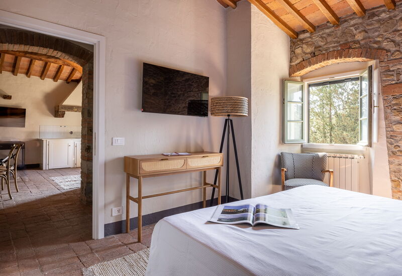 Maison Badia a Passignano: Frühling, Herbst, Schlafzimmer, Sommer