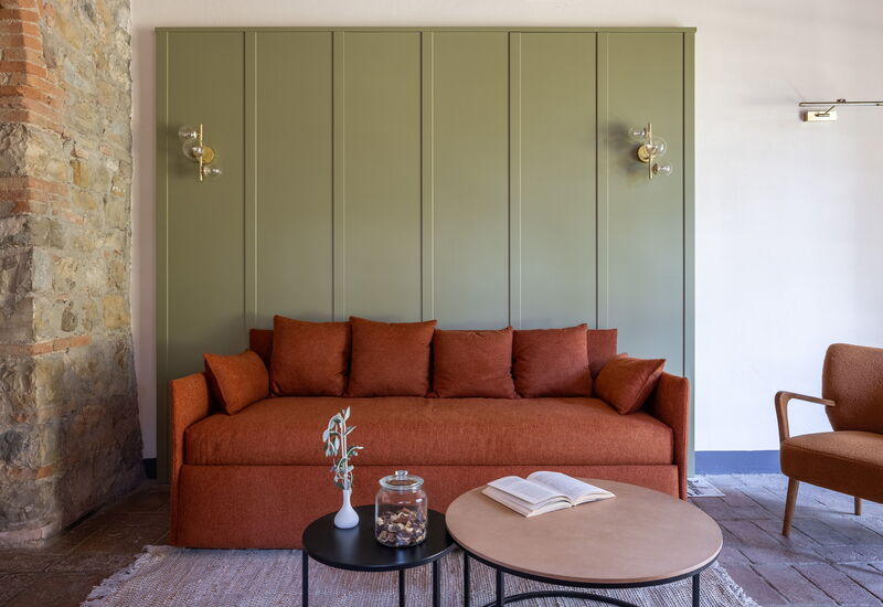 Maison Badia a Passignano: Frühling, Herbst, Sommer, Wohnzimmer