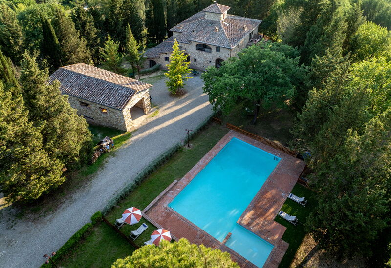 Maison Badia a Passignano: Autunno, Estate, Piscina, Primavera, Vista Panoramica