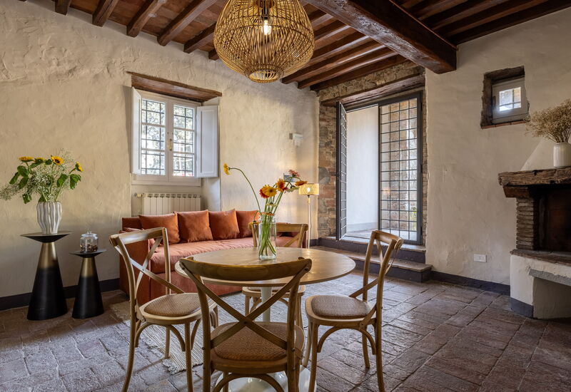 Maison Badia a Passignano: Frühling, Herbst, Küche, Sommer, Wohnzimmer