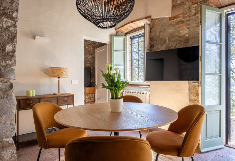 Maison Badia a Passignano: Frühling, Herbst, Küche, Sommer, Wohnzimmer