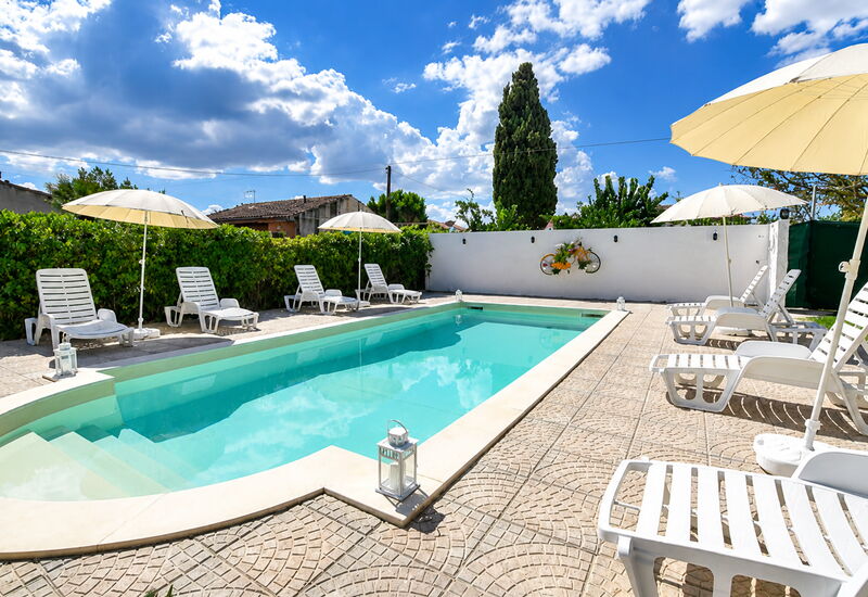 Villa Didymos: Balkon / Terrasse / Patio, Frühling, Herbst, Schwimmbad, Sommer