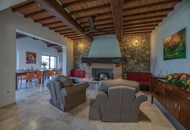 La Calcinaia Country Villa, Bucine: Frühling, Herbst, Sommer, Wohnzimmer