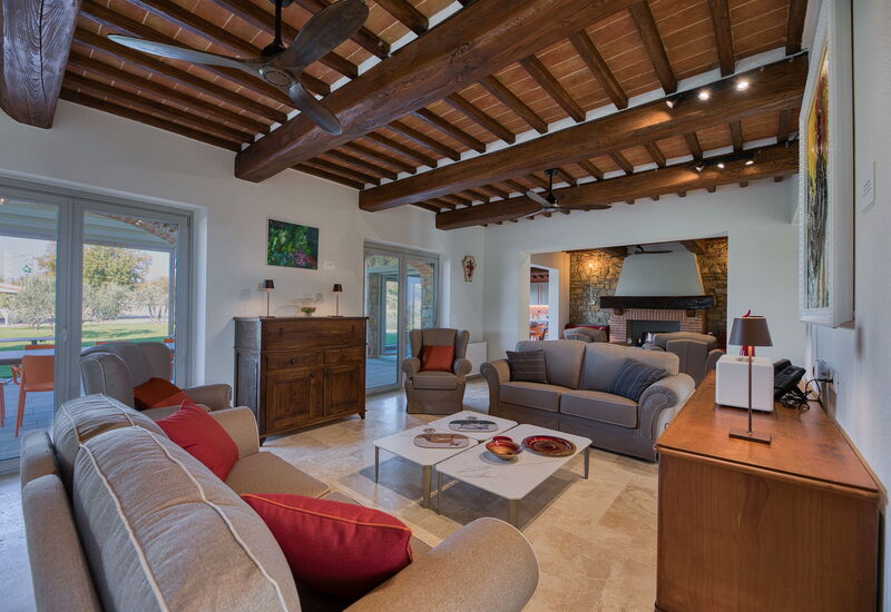 La Calcinaia Country Villa, Bucine: Frühling, Herbst, Sommer, Wohnzimmer