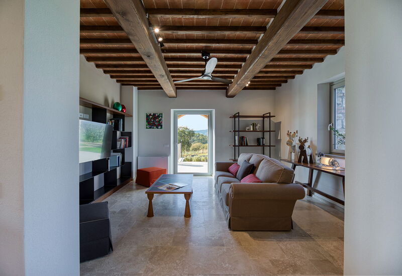 La Calcinaia Country Villa, Bucine: Frühling, Herbst, Sommer, Wohnzimmer