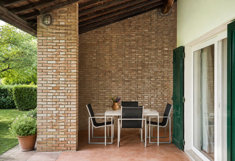 Casa Mancini, Holiday Villa, San Galgano: Balkon / Terrasse / Patio, Frühling, Garten, Herbst, Sommer