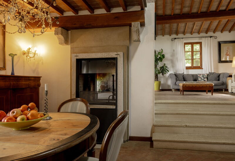 Podere Selva: Esszimmer, Frühling, Herbst, Sommer