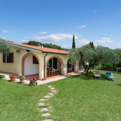 Villa i Cipressi: all'aperto, Entrata Principale, Estate, Esterni, Giardino