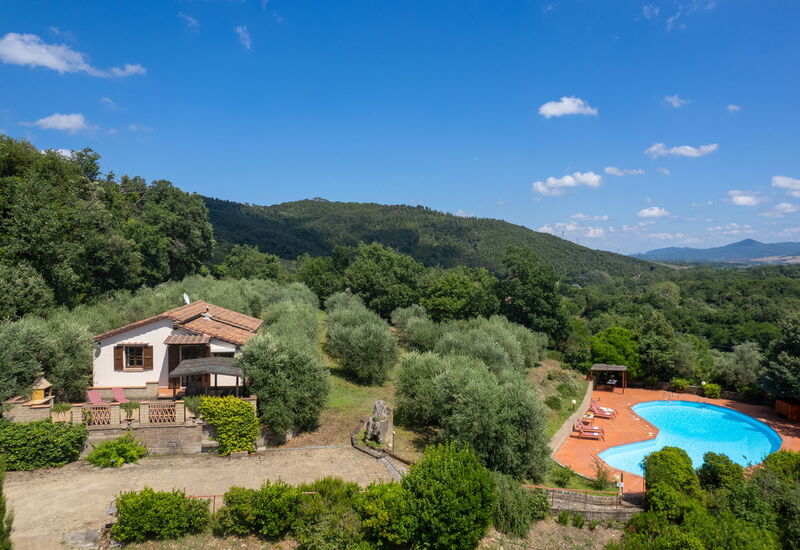 Villa Melatina: Autumn, Balcony / Terrace / Patio, Building Exterior, Garden, Main Entrance, Outdoor, Pool, Spring, Summer