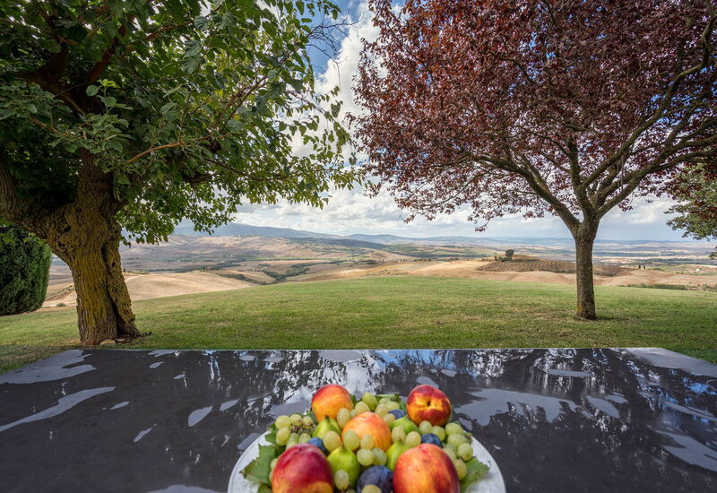 Orcia Panoramic View With Pool: Autumn, Building Exterior, Garden, Spring, Summer