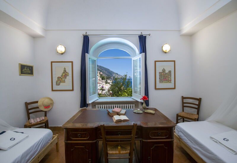 Villa Deli, In Positano, Sea View, Ac: villa-deli-positano-villa-bedroom