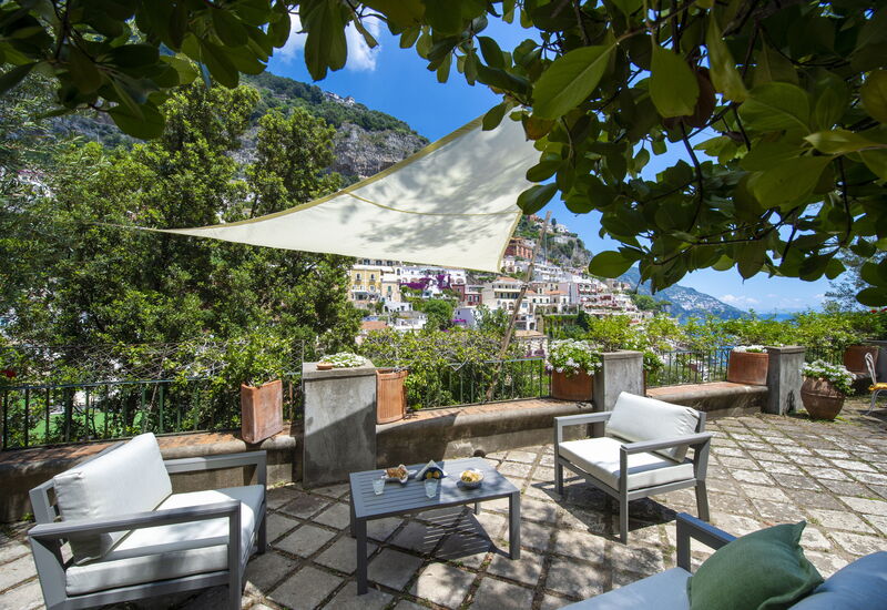 Villa Deli, In Positano, Sea View, Ac: villa-deli-positano-villa-balcony-landscape