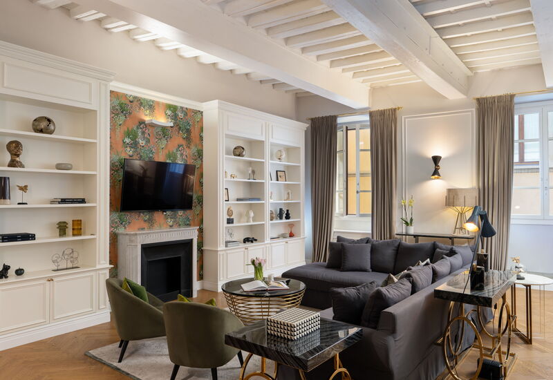 Bargello Penthouse Luxury Apartment In Florence By: Autumn, Living Room, Spring, Summer