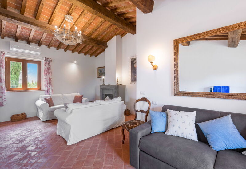 Vineyard’s Cottage With Pool, Ac, Wifi - Siena: Autumn, Living Room, Spring, Summer