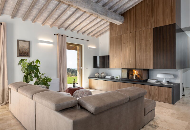 Villa Velari In Volterra With Private Pool, Ac: Autumn, Living Room, Spring, Winter