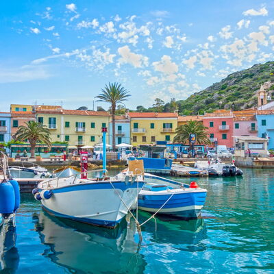Al Porto Da Arianna: Estate, Vista Panoramica