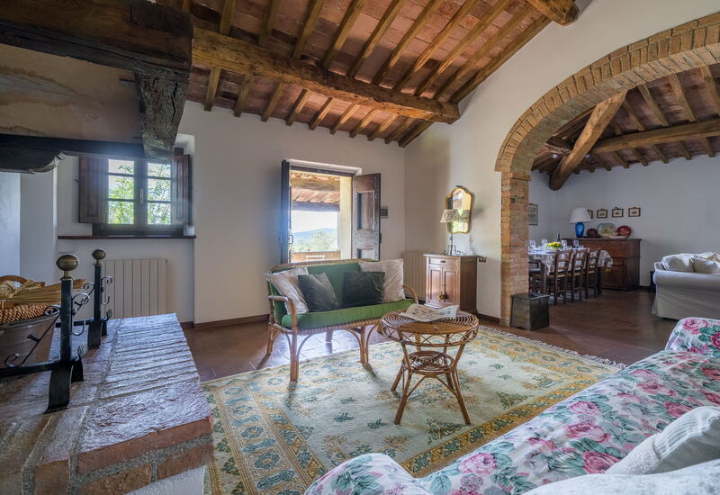 La Palazzina, Ville Di Corsano, Home And Pool: Autumn, Living Room, Spring, Summer