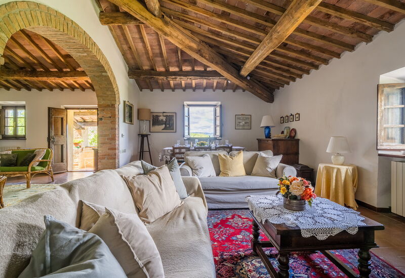 La Palazzina, Ville Di Corsano, Home And Pool: Autumn, Living Room, Spring, Summer